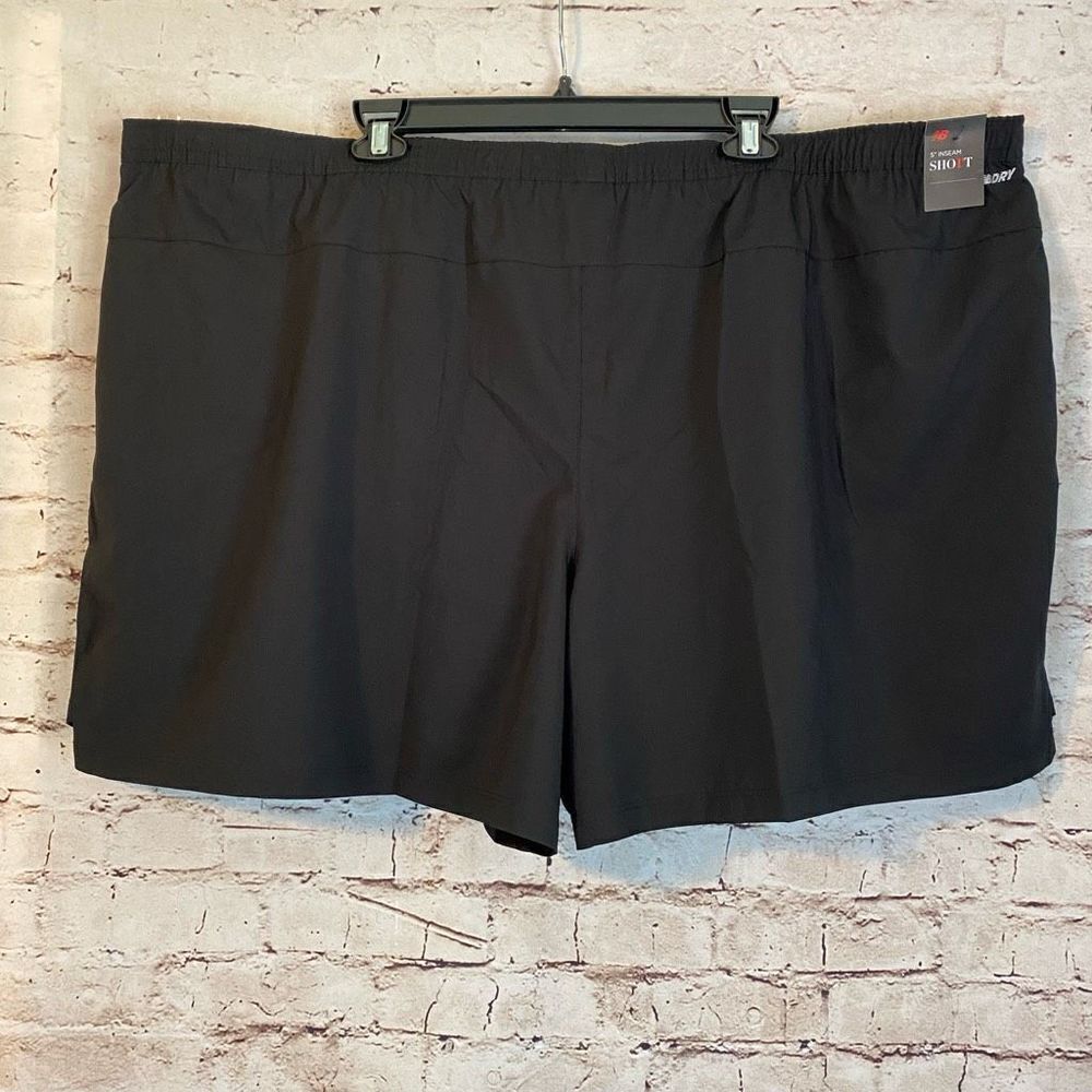 New Balance Men’s Accel Athletic Workout Short 5” Inseam Lined Black Size 5XL - Picture 3 of 9